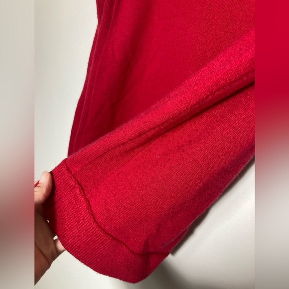 Rag And Bone Red Cashmere Sweater Crewneck Size S/M red fall cozy soft casual - Picture 8 of 8
